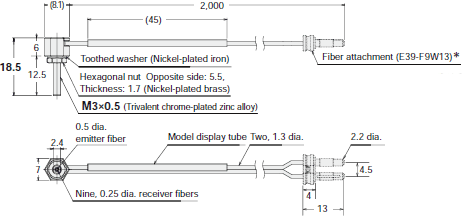 E32-LT11N / LD11N / LR11NP 외형 치수 3 